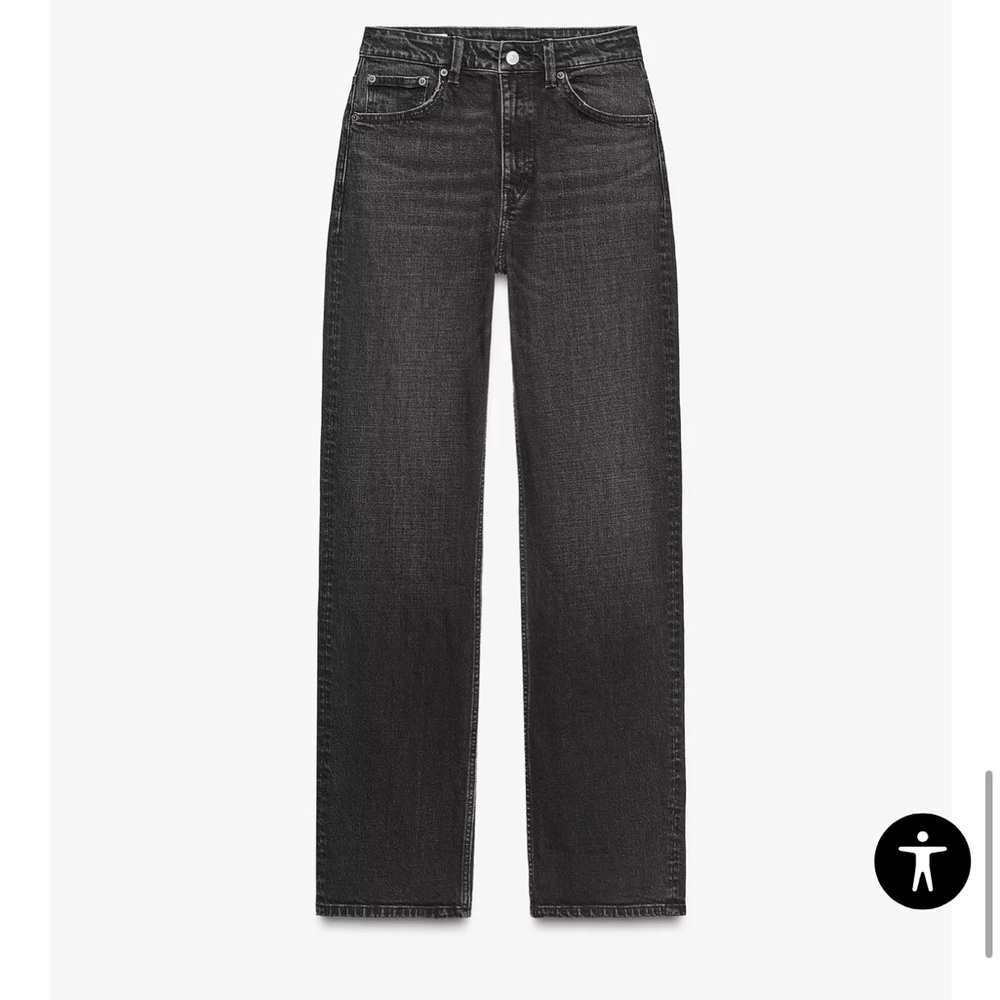 NWT Black Straight High-Waisted Denim Jeans - size 27